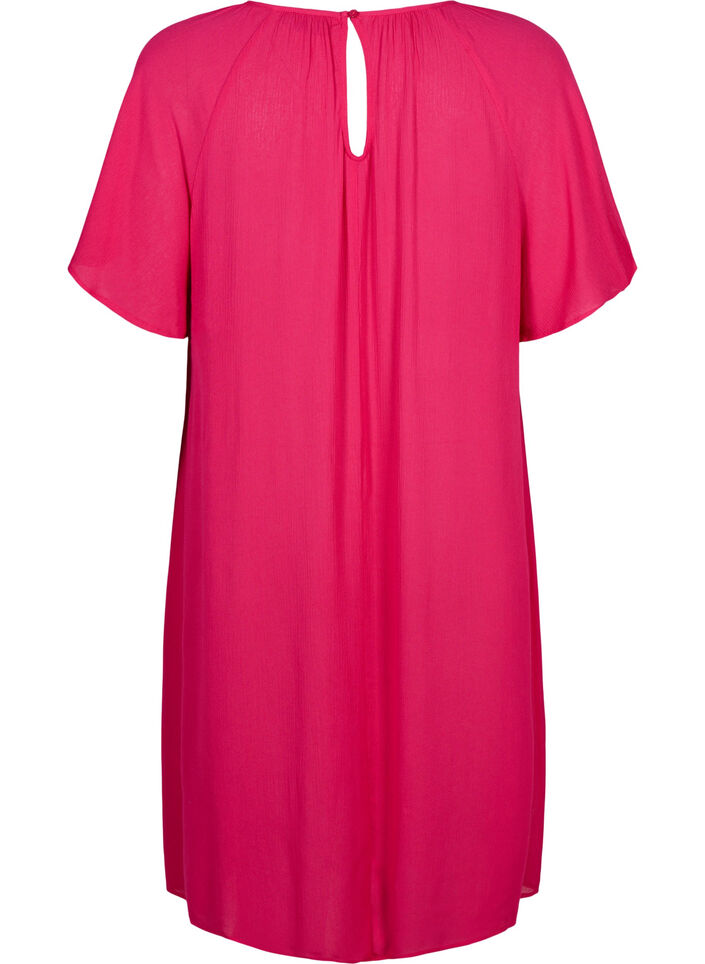 Robe en viscose à manches courtes, Bright Rose, Packshot image number 1