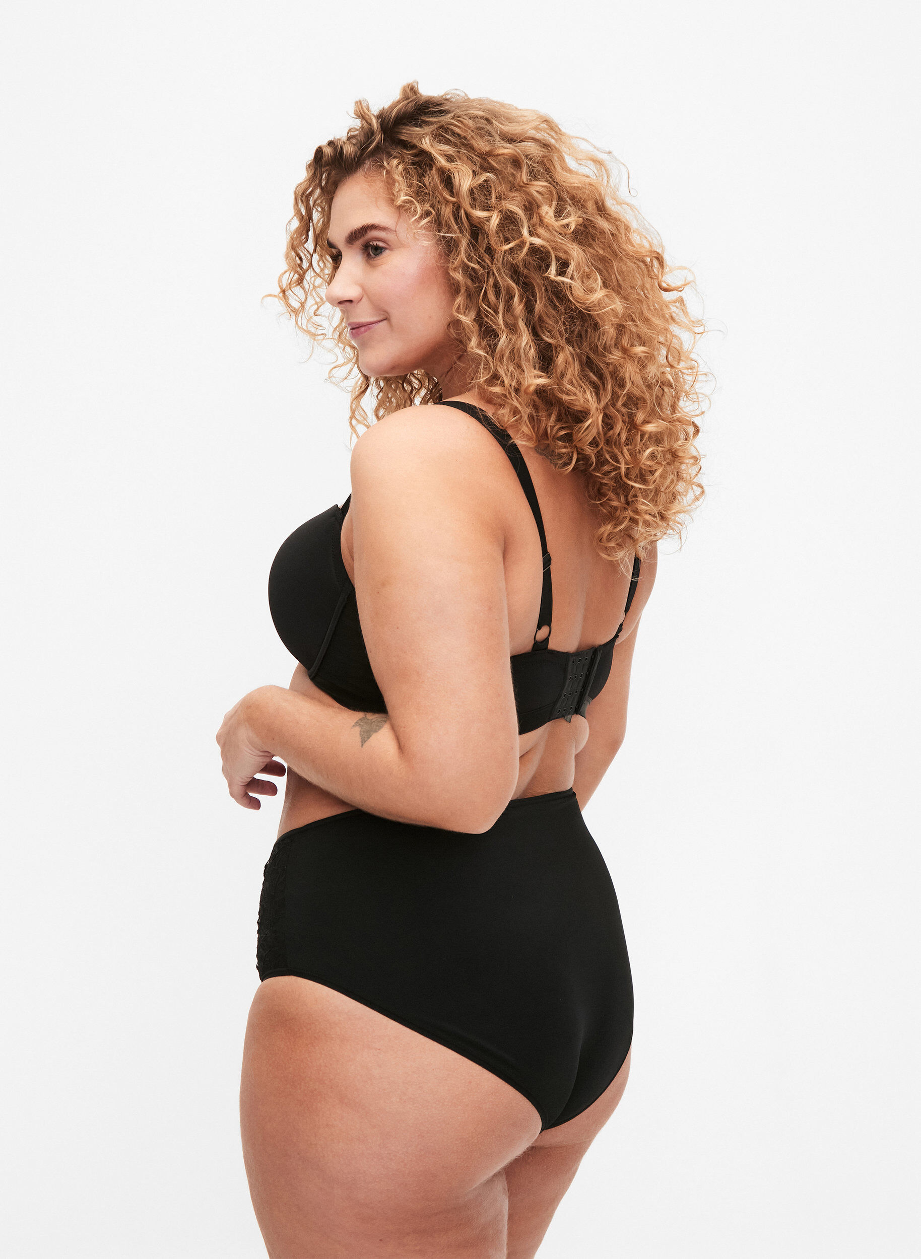 Zizzi 2-pack Unterhose mit normaler Taille, Schwarz, Model image number 1