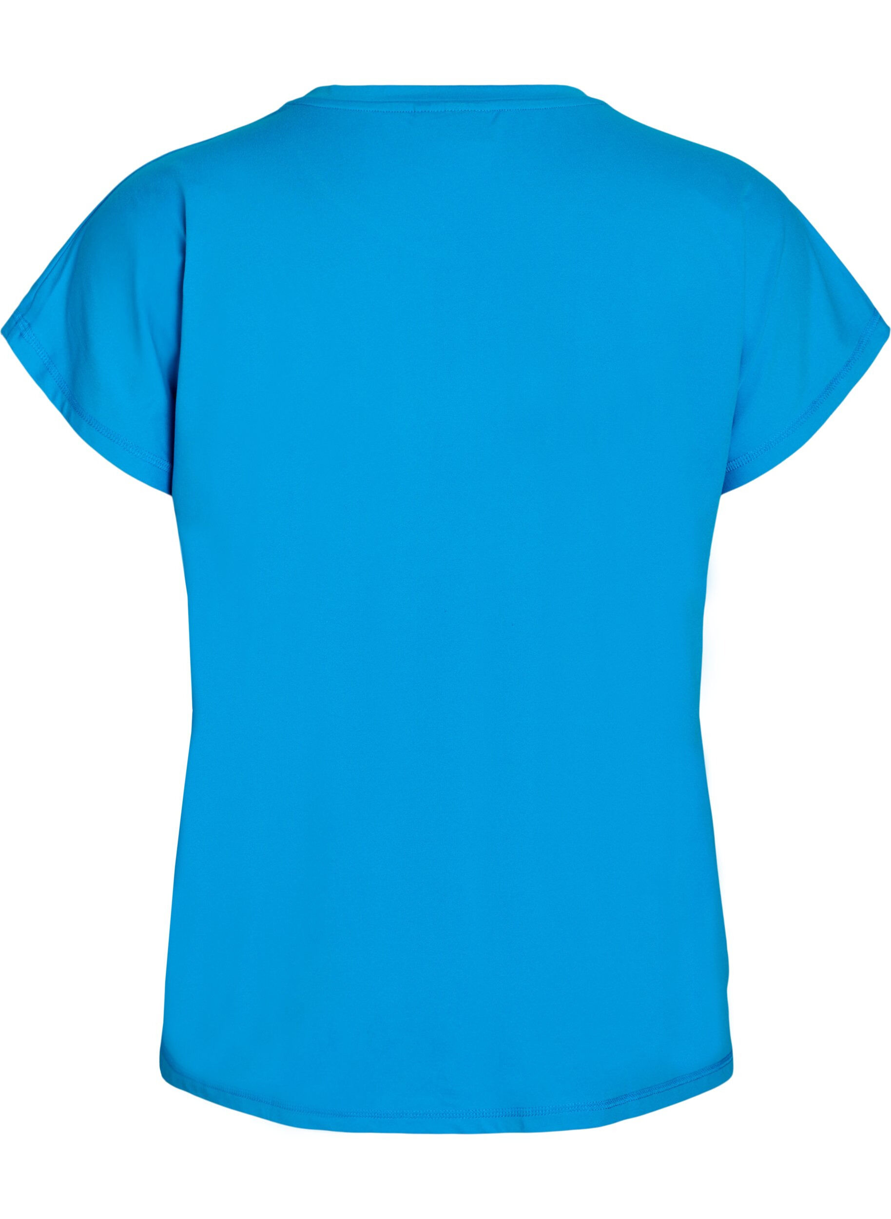 Zizzi Einfarbiges Trainings-T-Shirt, Blau, Packshot image number 1