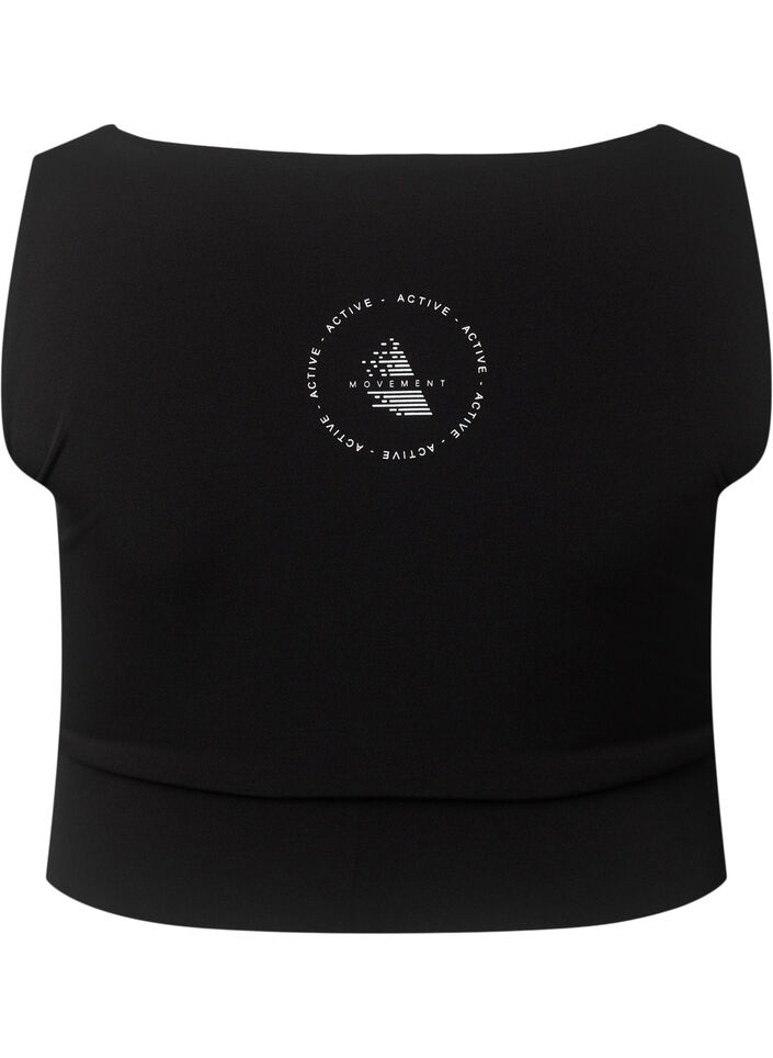 Soutien-gorge de sport à col carré, Black, Packshot image number 1