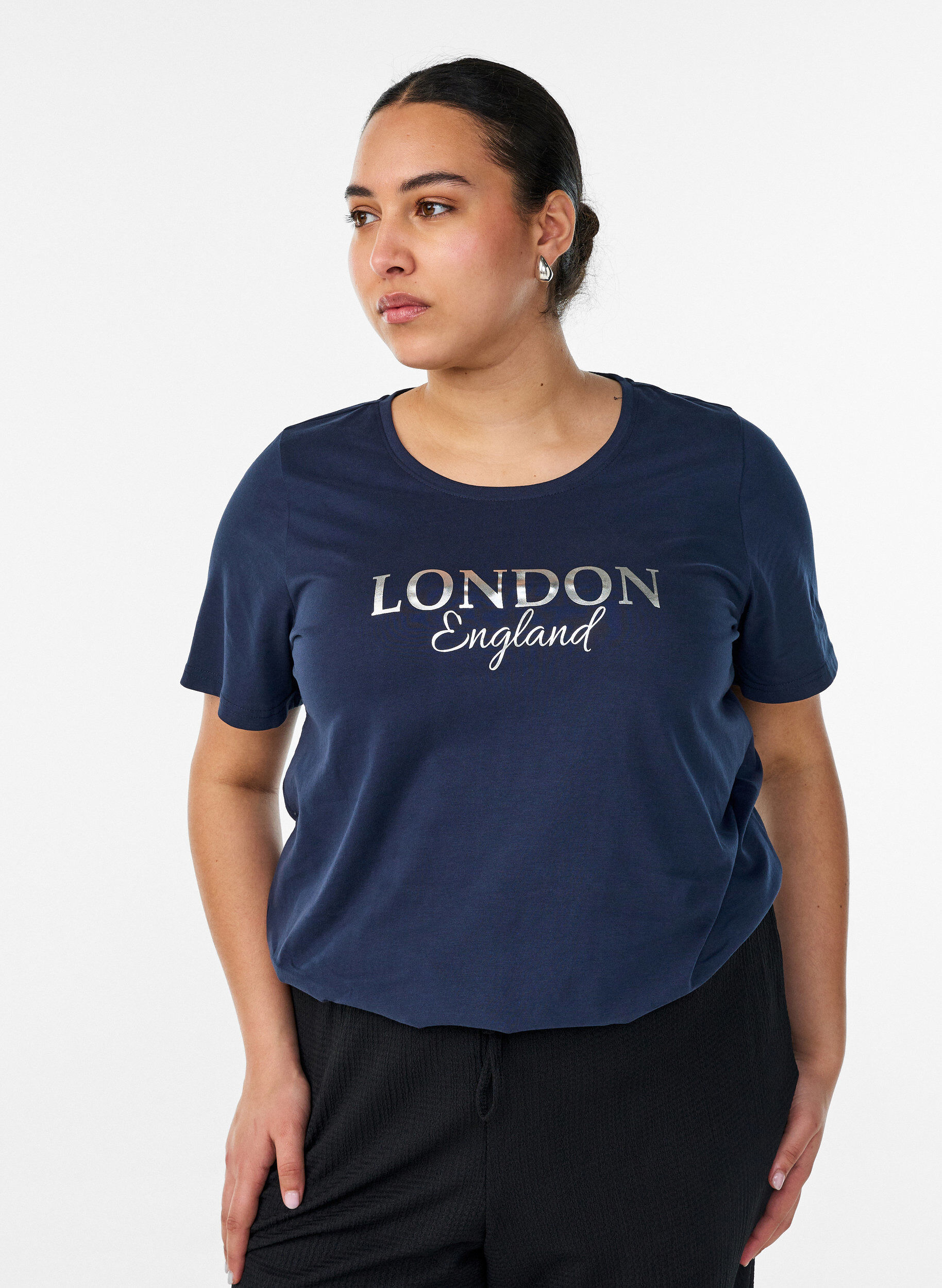 ZizziT-shirt imprim&eacute;, Bleu, Model image number 0