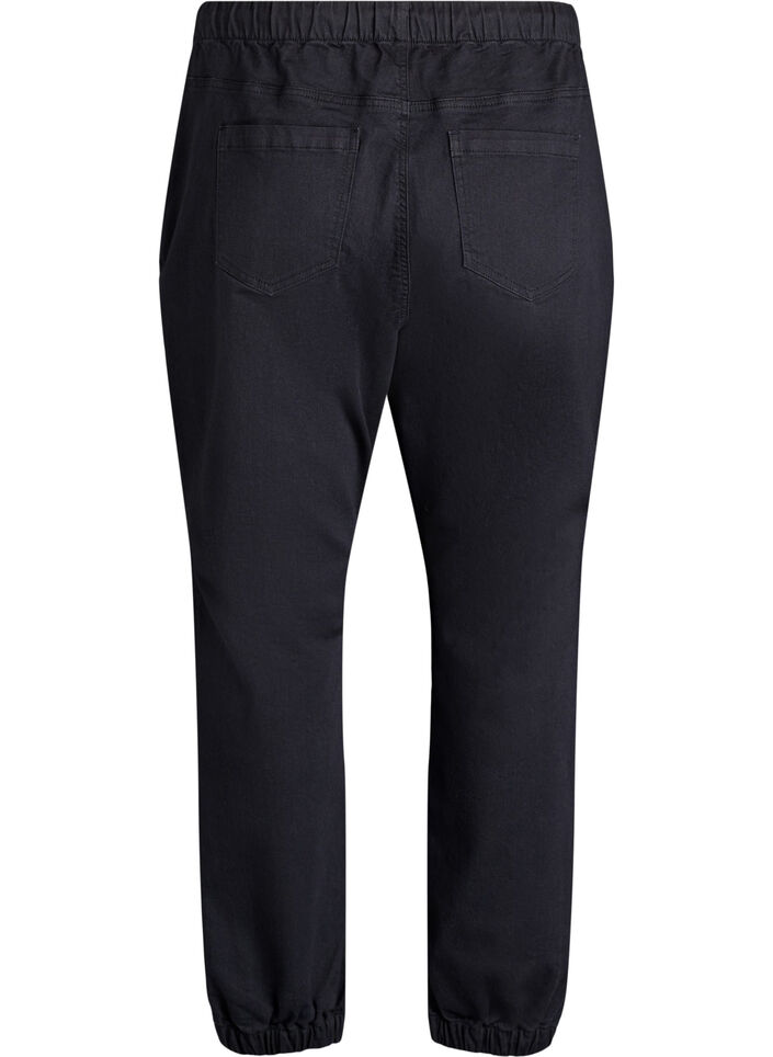 Jeans-Jogginghose mit Taschen, Schwarz, Packshot image number 1
