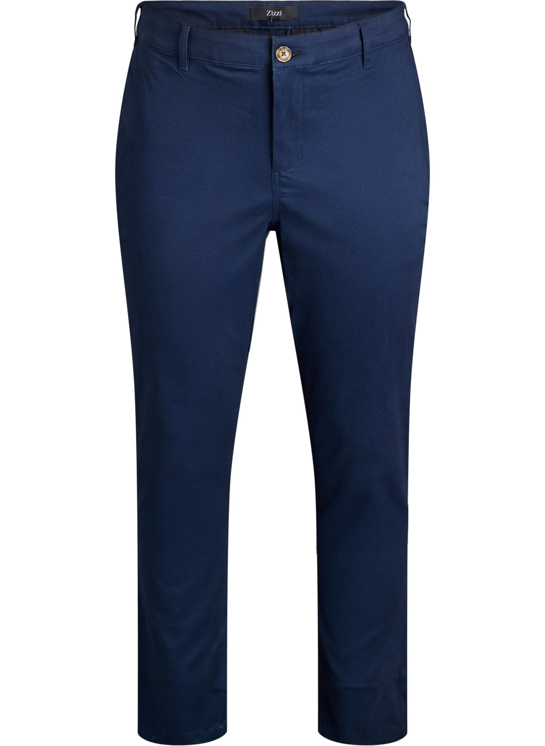 Zizzi Chinos en coton, Bleu, Packshot image number 0