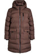 Doudoune avec capuche et poches, Marron, Packshot image number 0