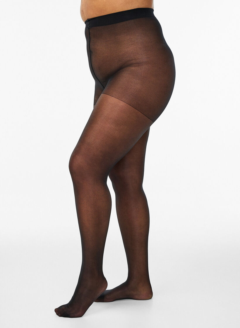 Laufmaschenresistente 30 Den Strumpfhose, Schwarz, Model image number 0