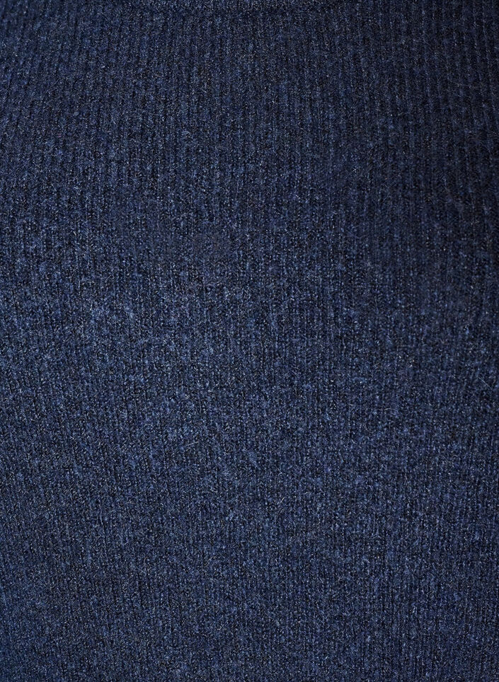 Blouse en maille chin&eacute;e avec col rond, Bleu, Packshot image number 2
