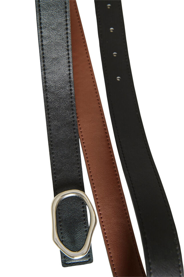 Ceinture r&eacute;versible avec boucles interchangeables, Noir, Packshot image number 3