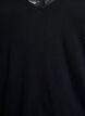 Bluse aus Viskose mit Spitzen und V-Ausschnitt, Schwarz, Packshot image number 2