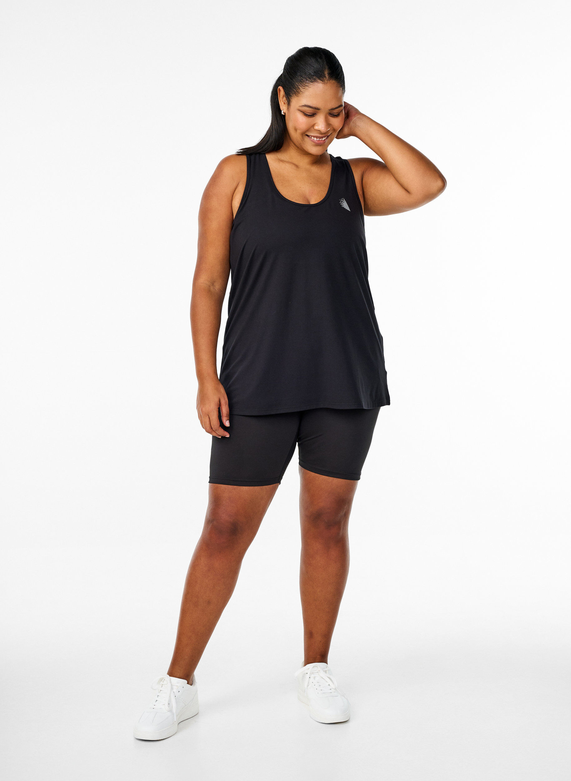 Zizzi Top de sport avec dos nageur , Noir, Model image number 1