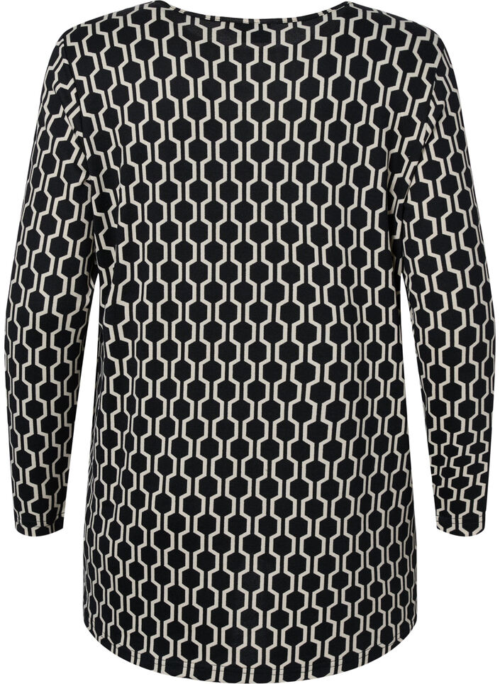  Blouse à motifs avec manches longues, Birch W. Graphic, Packshot image number 1