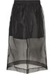 Langer Rock in Organza-Optik, Schwarz, Packshot image number 1