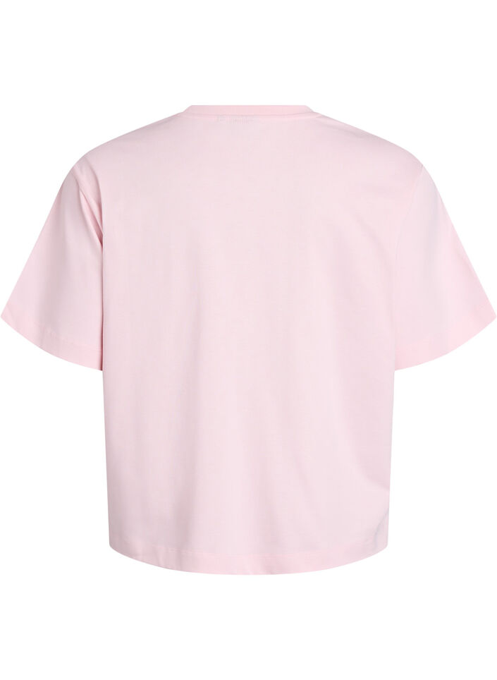 Boxy Baumwoll-T-Shirt, Pink, Packshot image number 1