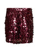 Jupe courte &agrave; sequins avec une ceinture &eacute;lastique, Bordeaux fonc&eacute;, Packshot image number 1