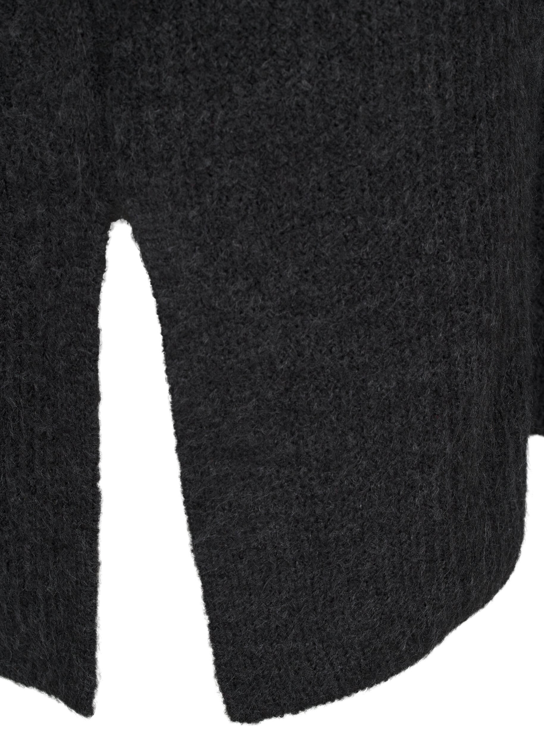 ZizziRobe en tricot et &agrave; col roul&eacute;, Gris anthracite, Packshot image number 3