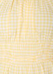 Robe courte &agrave; petits carreaux et manches ballon, Jaune clair, Packshot image number 2