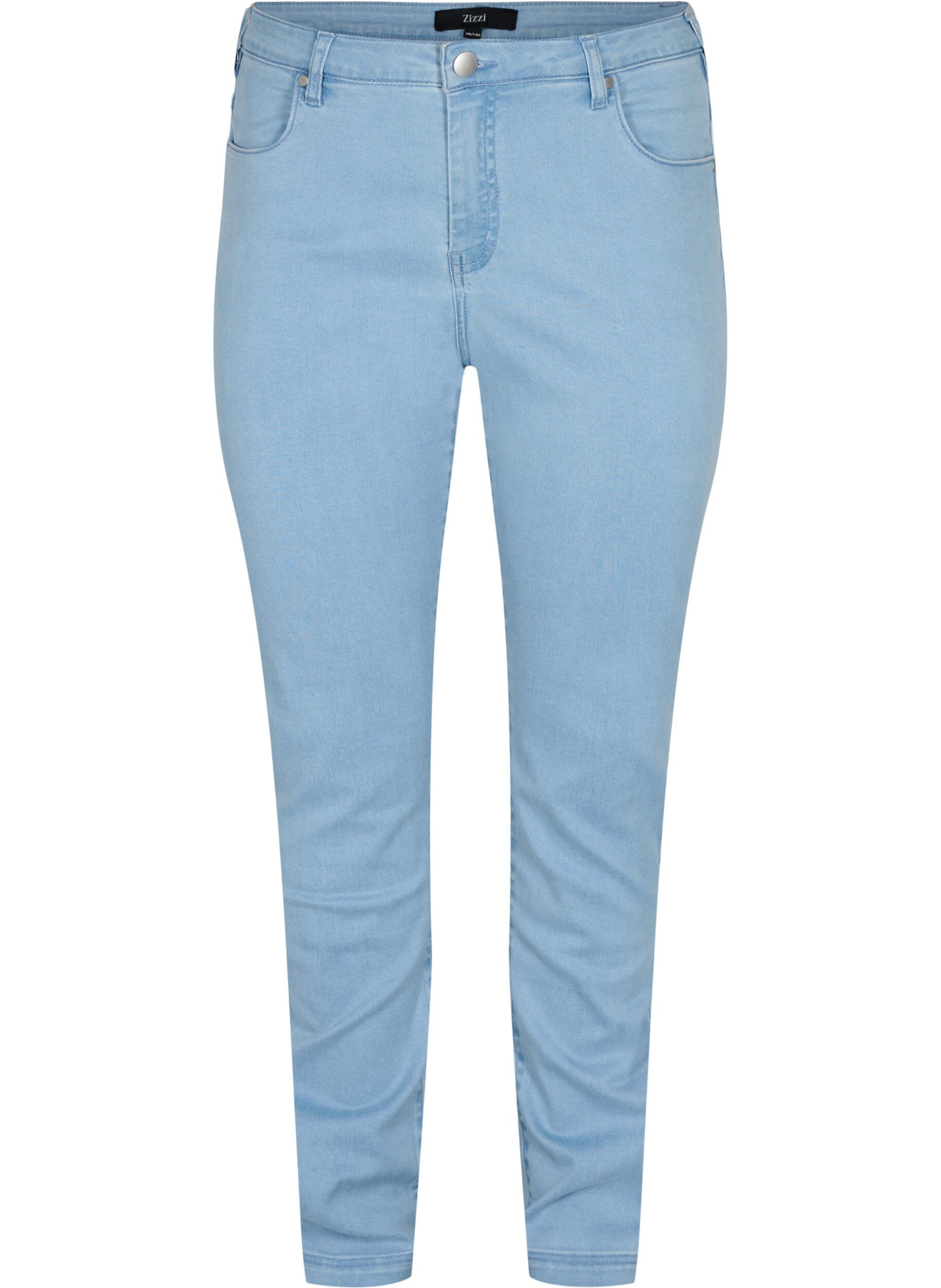 ZizziJeans Emily Slim fit &agrave; taille r&eacute;guli&egrave;re, Bleu Clair, Packshot image number 0