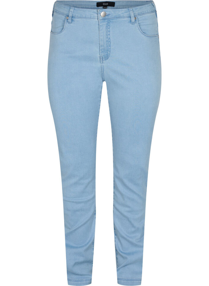 Jeans Emily Slim fit &agrave; taille r&eacute;guli&egrave;re, Bleu Clair, Packshot image number 0
