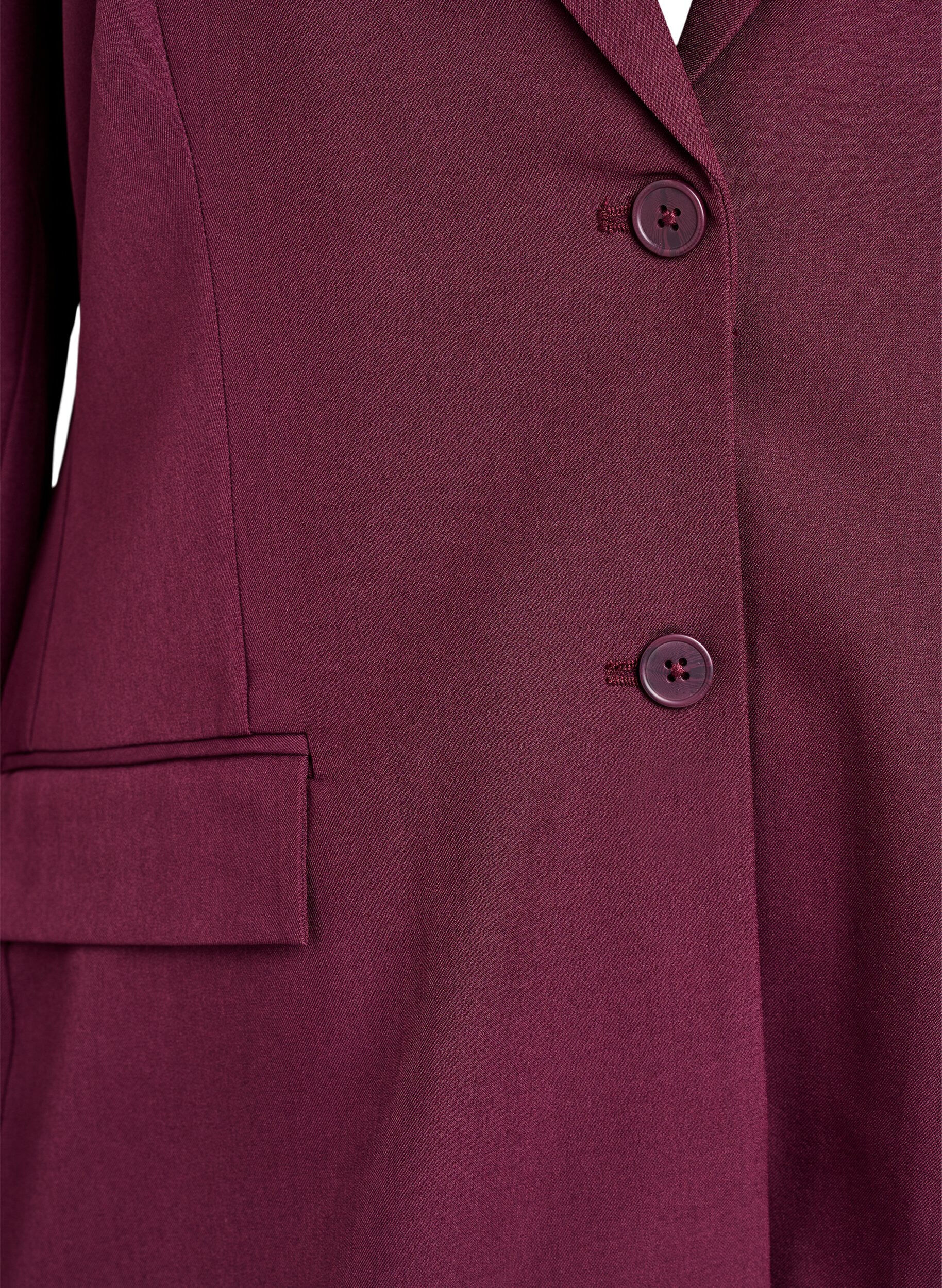 ZizziBlazer mit Taschen und Schlitzen, Dunkles Bordeaux, Packshot image number 2