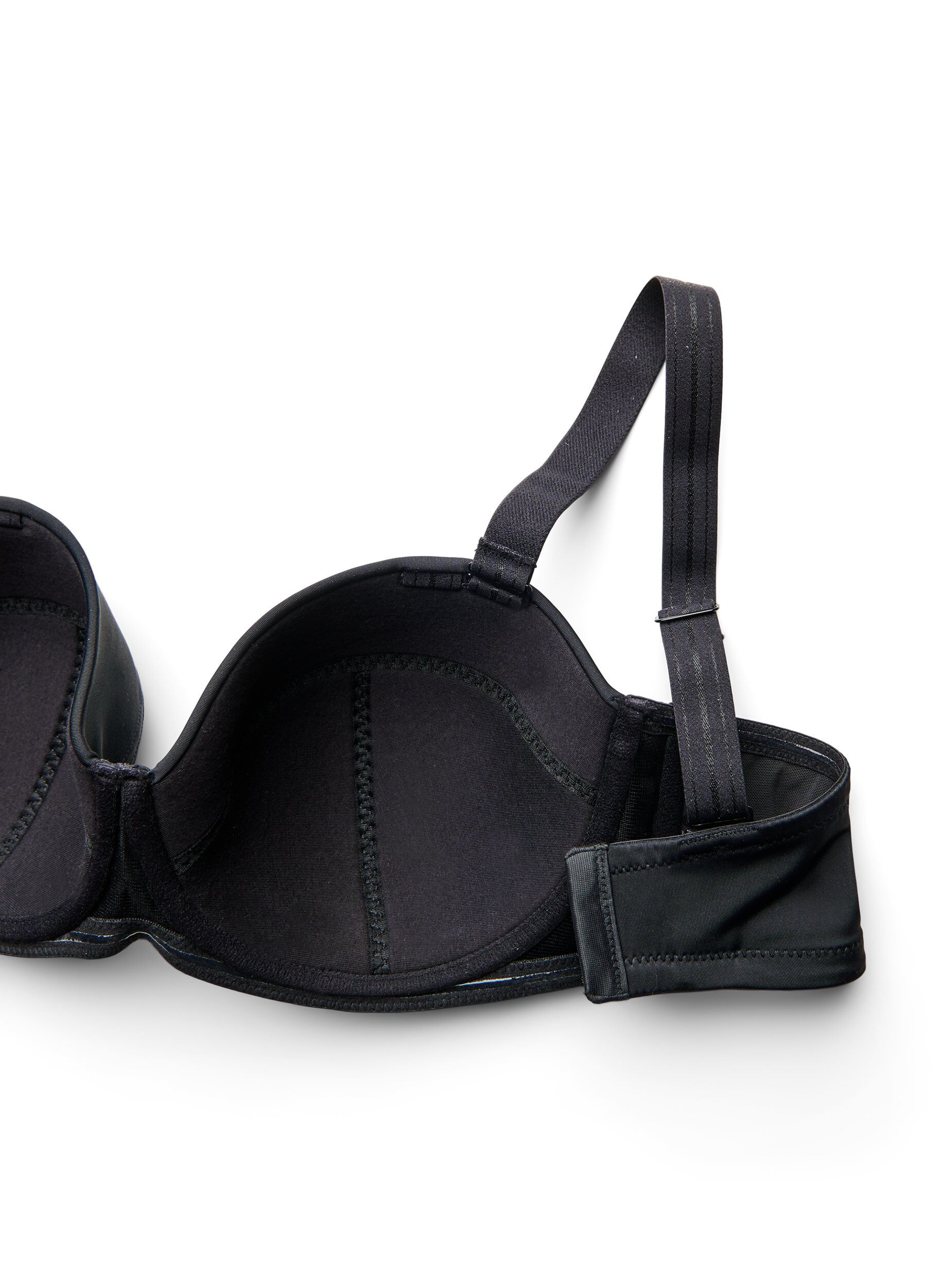 Zizzi Soutien-gorge bandeau rembourr&eacute; avec bretelles amovibles, Noir, Packshot image number 3