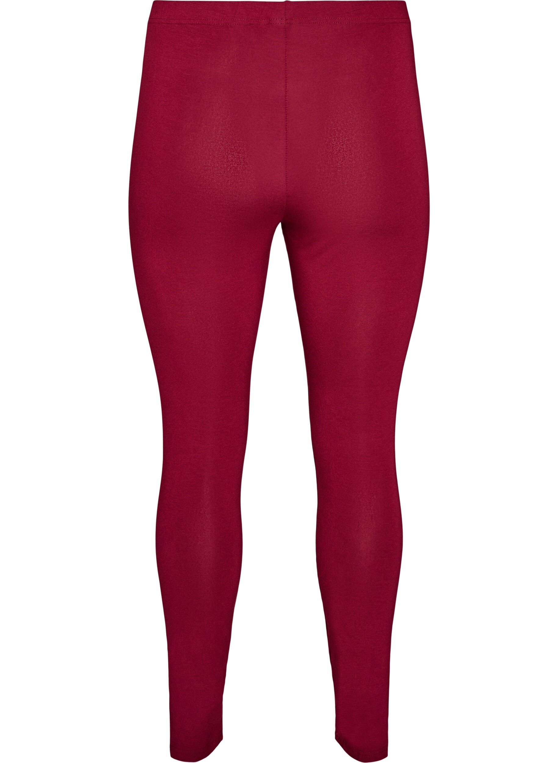 ZizziLeggings basiques en viscose, Rouge, Packshot image number 1