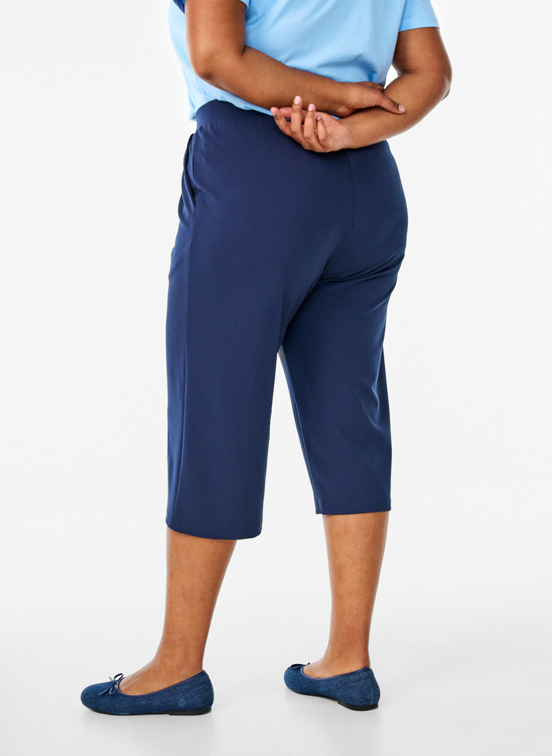 Zizzi FLASH - Culotte taille haute &agrave; coupe ample, Bleu, Model image number 1