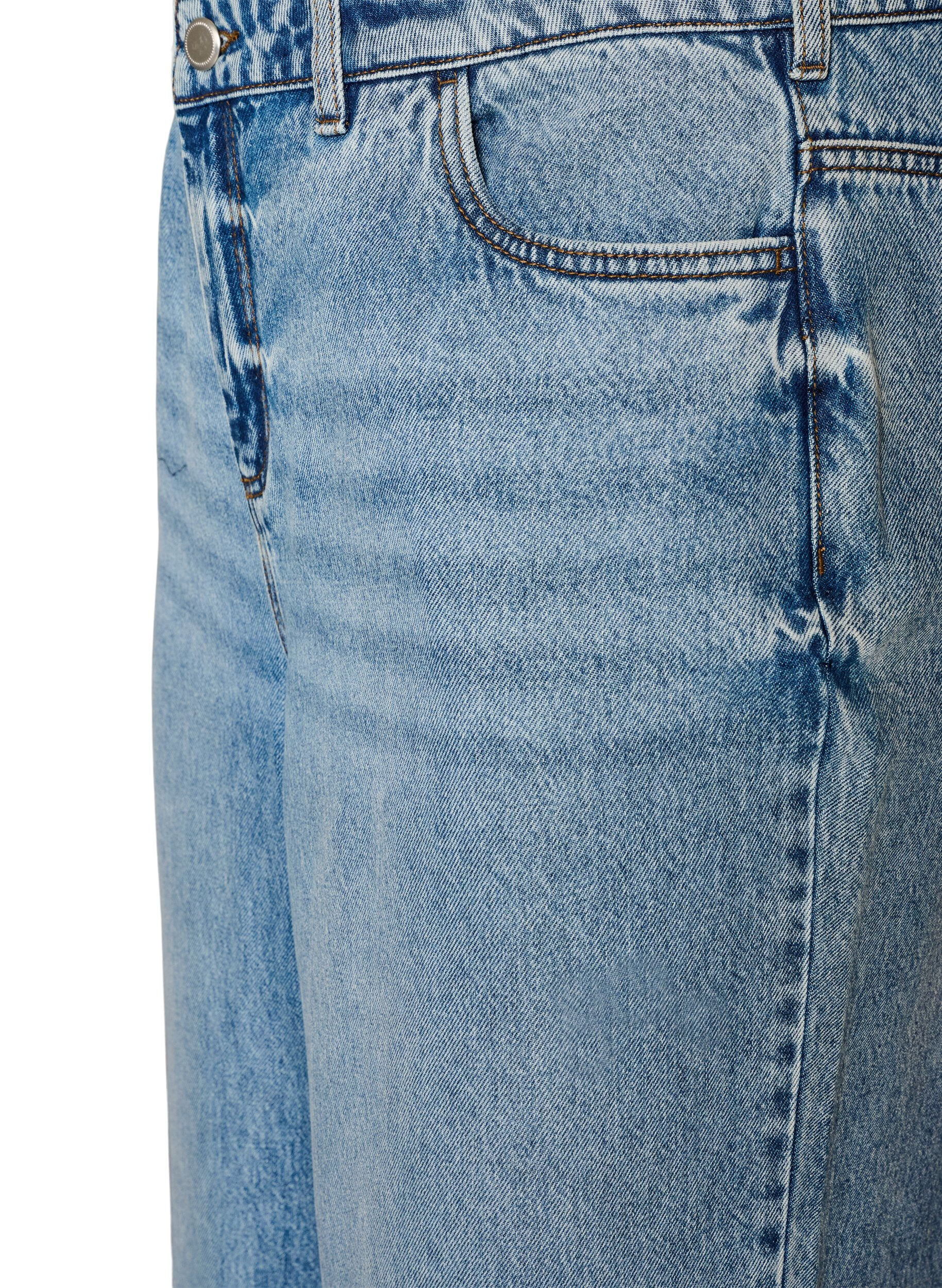 ZizziKiana Straight-Fit-Jeans mit hoher Taille, Blau, Packshot image number 2