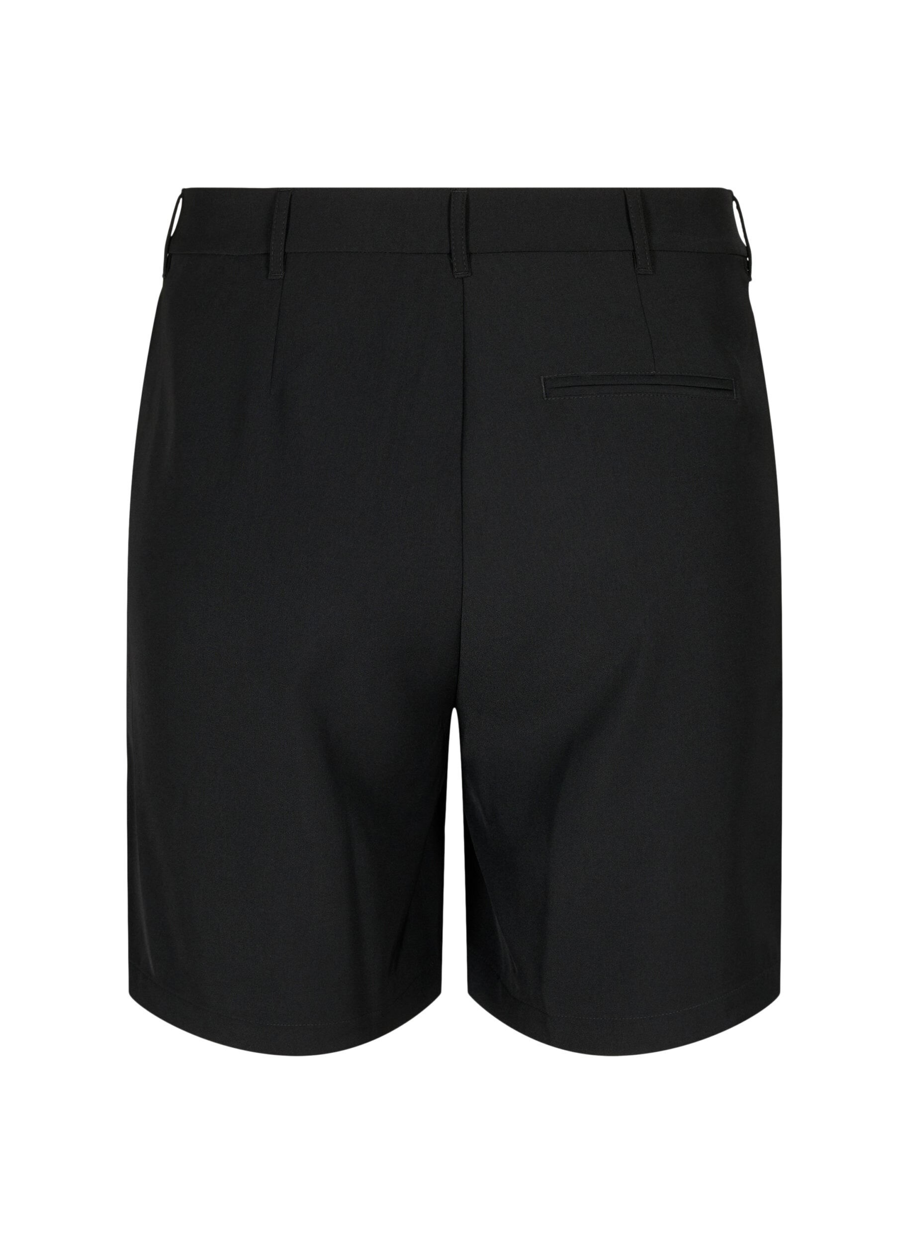 Zizzi Bermuda-Shorts mit hoher Taille, Black, Packshot image number 1