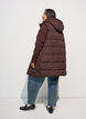Gilet long avec capuche et poches, Marron, Model image number 1