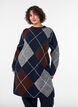 Robe en maille &agrave; grands carreaux, Bleu, Model image number 0