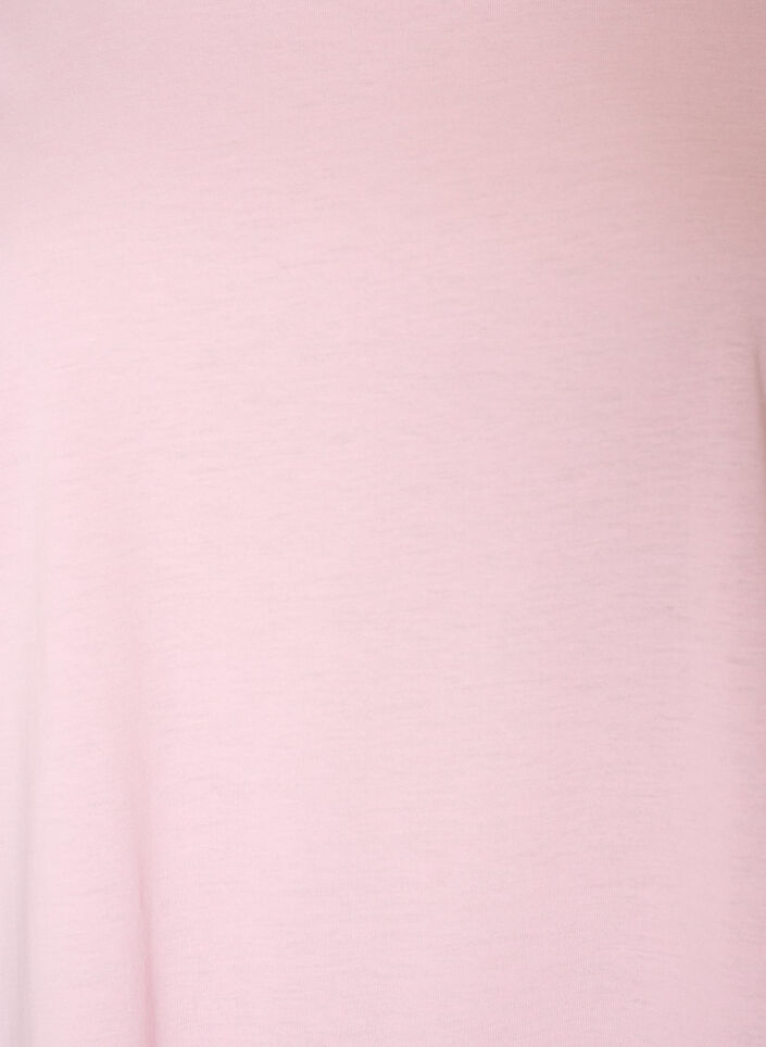 T-shirt &agrave; manches courtes en coton m&eacute;lang&eacute;, Rose, Packshot image number 2
