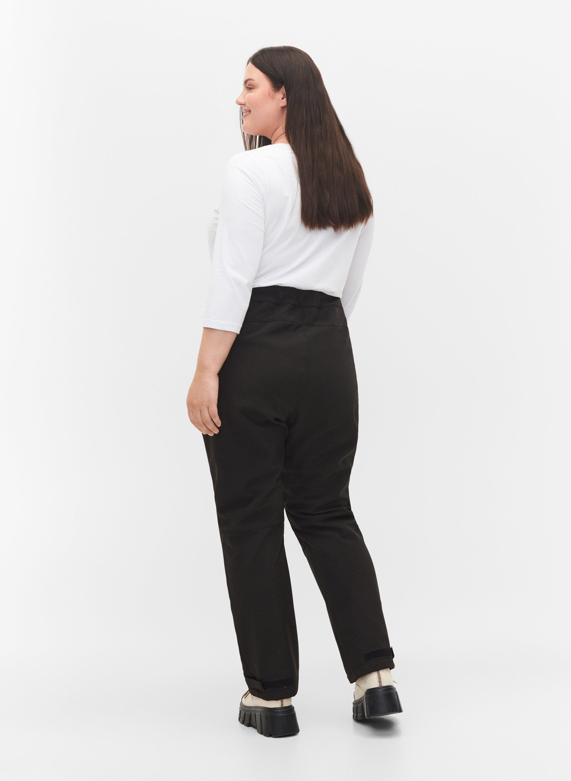 ZizziSoftshell-Hose mit justierbarem Klettverschluss, Schwarz, Model image number 2