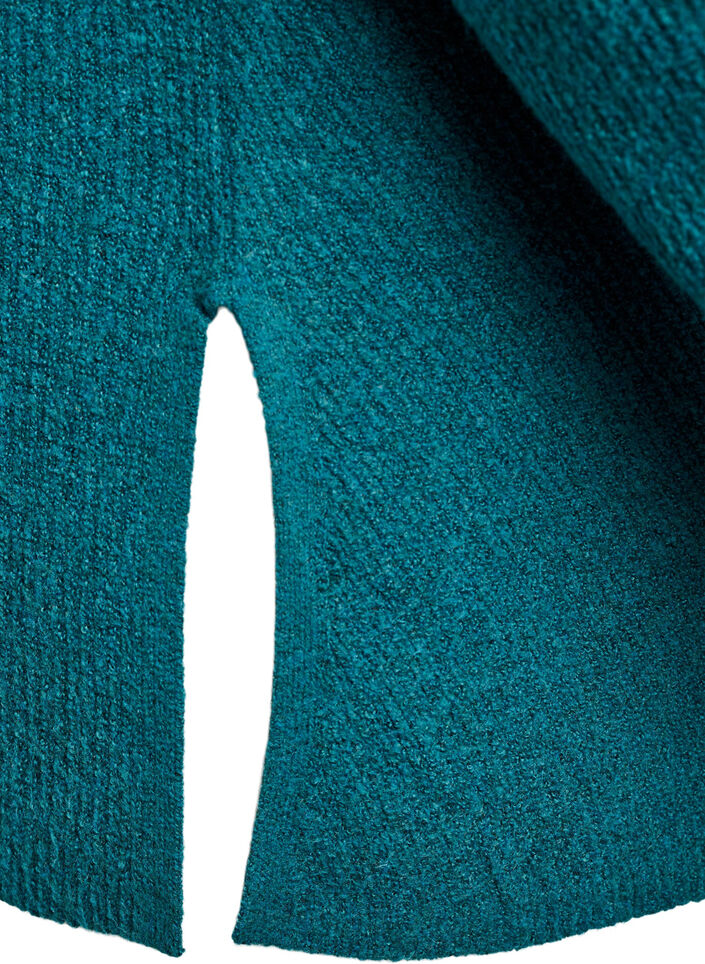 Strickpullover mit diagonalem Muster und Raglan&auml;rmeln, Gr&uuml;n, Packshot image number 3