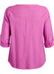 Hemdbluse aus Baumwolle mit V-Ausschnitt, Pink, Packshot image number 1