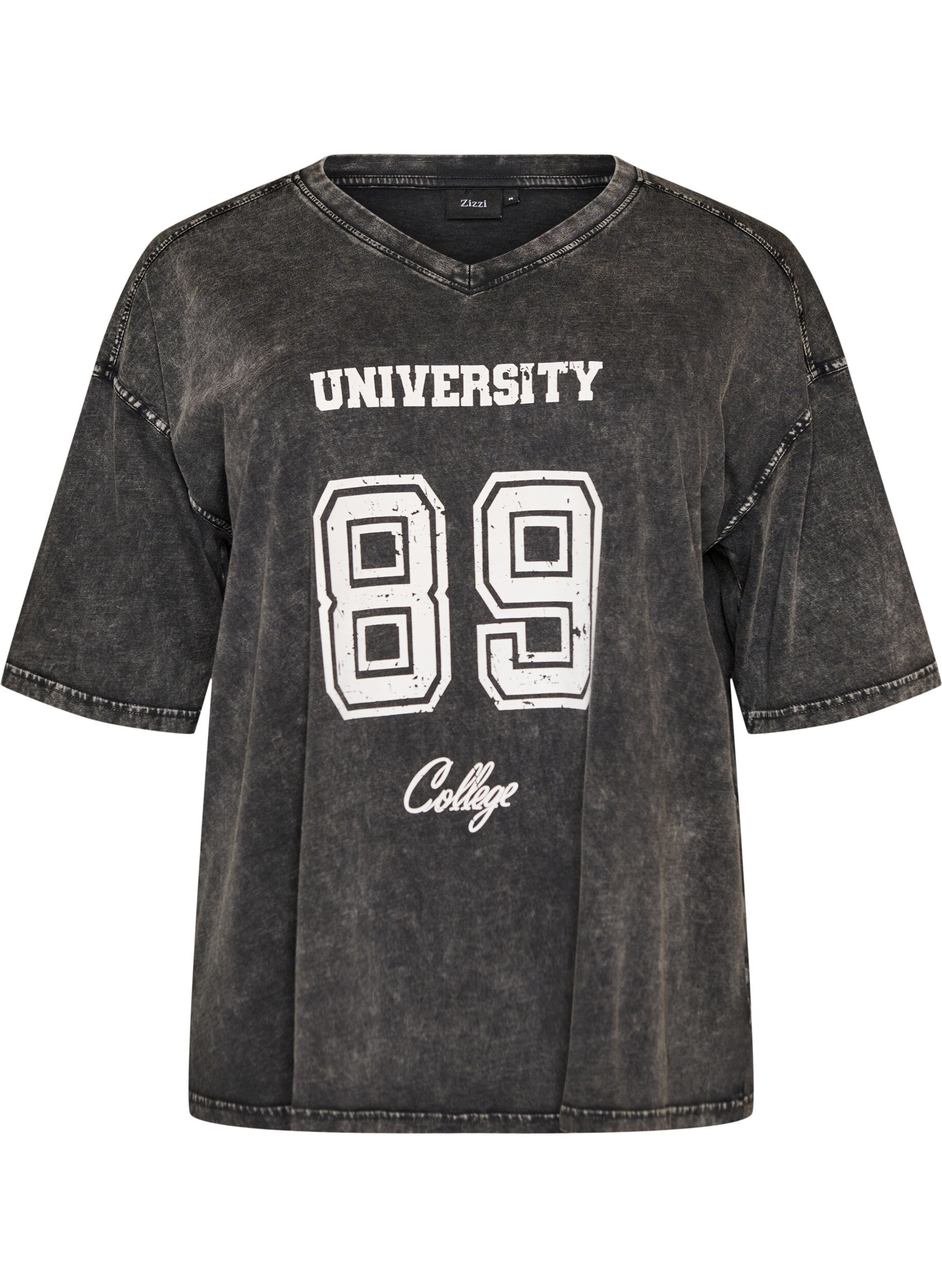 Oversized T-Shirt aus Bio-Baumwolle mit College-Print