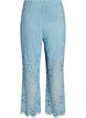 Hoch taillierte Spitzenhose mit geraden Beinen, Blau, Packshot image number 1