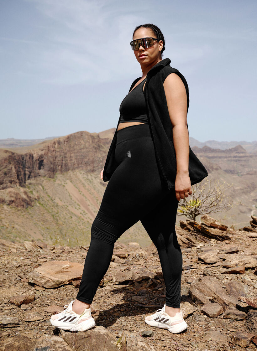 Legging sport basic cropped, Noir, Image