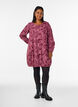 Robe courte en coton avec un ourlet &eacute;lastique et des manches longues, Bordeaux fonc&eacute;, Model image number 1