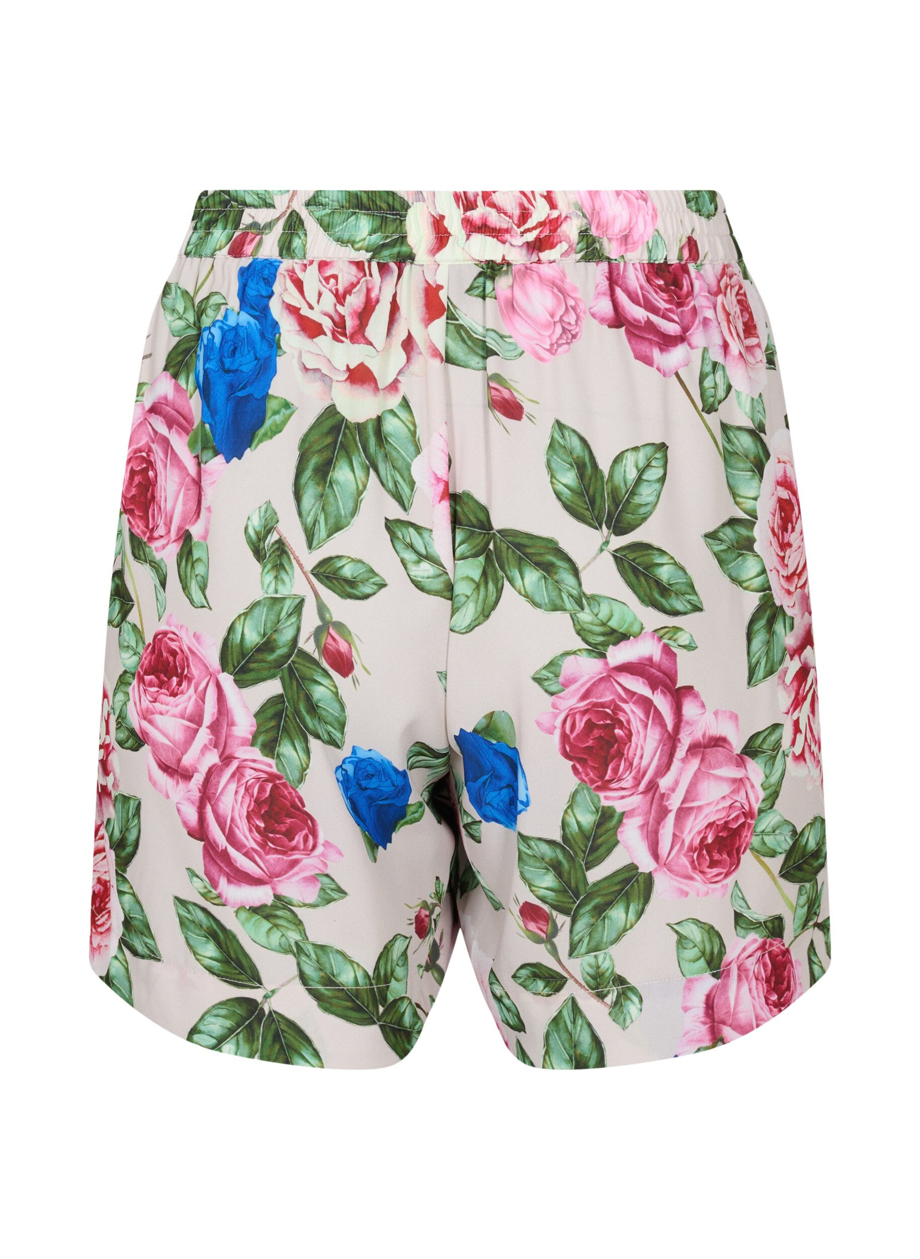 Zizzi Shorts mit Blumenprint, Bright Flower , Packshot image number 1