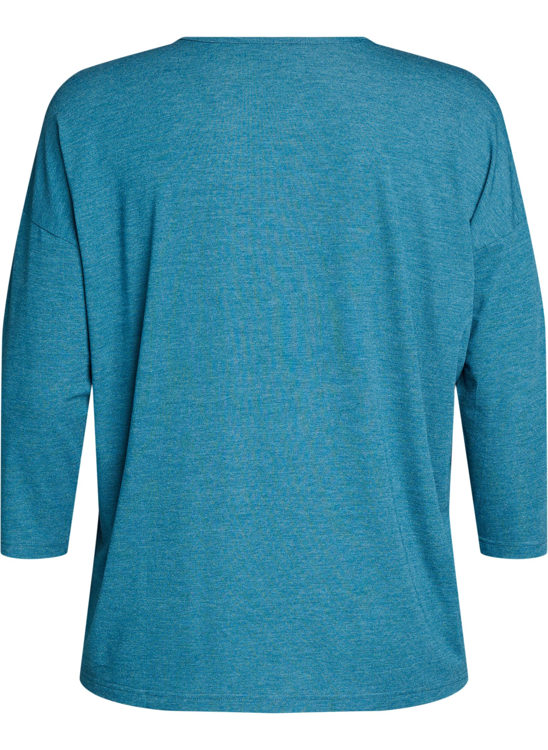 ZizziBlouse en jersey avec manches 3/4, Bleu, Packshot image number 1