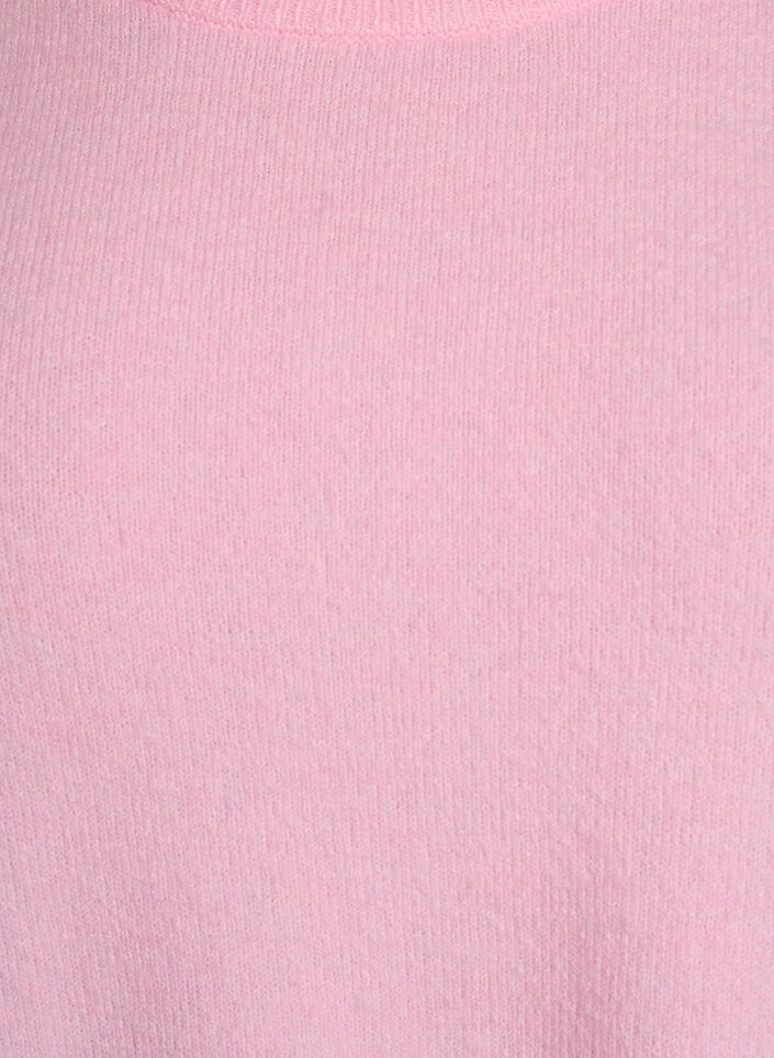 Bluse aus Strick mit kurzen Ärmeln, Pink, Packshot