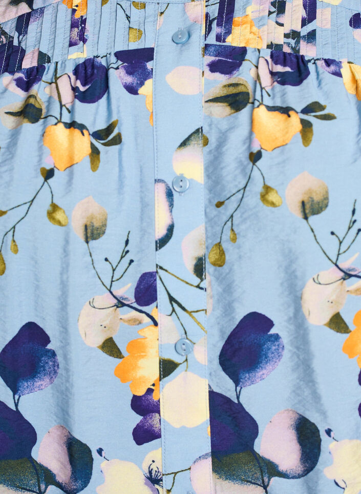 Chemisier imprim&eacute; &agrave; manches 1/2, Bleu Clair, Packshot image number 2