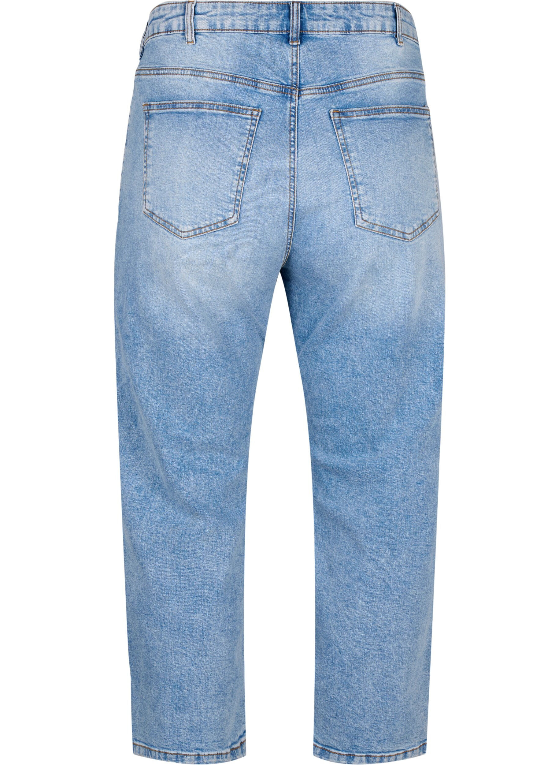 Zizzi Gek&uuml;rzte Vera-Jeans mit Destroyed-Details	, Blue Denim, Packshot image number 1