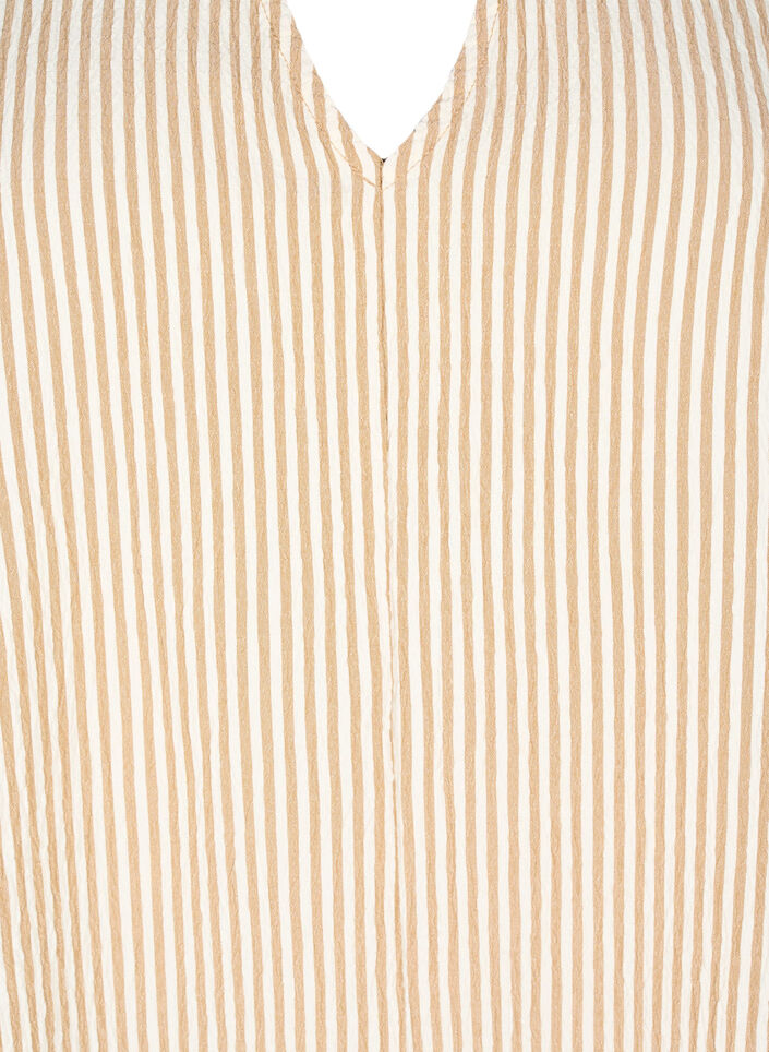 Robe rayée à manches 3/4, Camel Stripe, Packshot image number 2