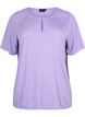 Melange Bluse mit kurzen Pins, Violet Tulip Mel., Packshot image number 0
