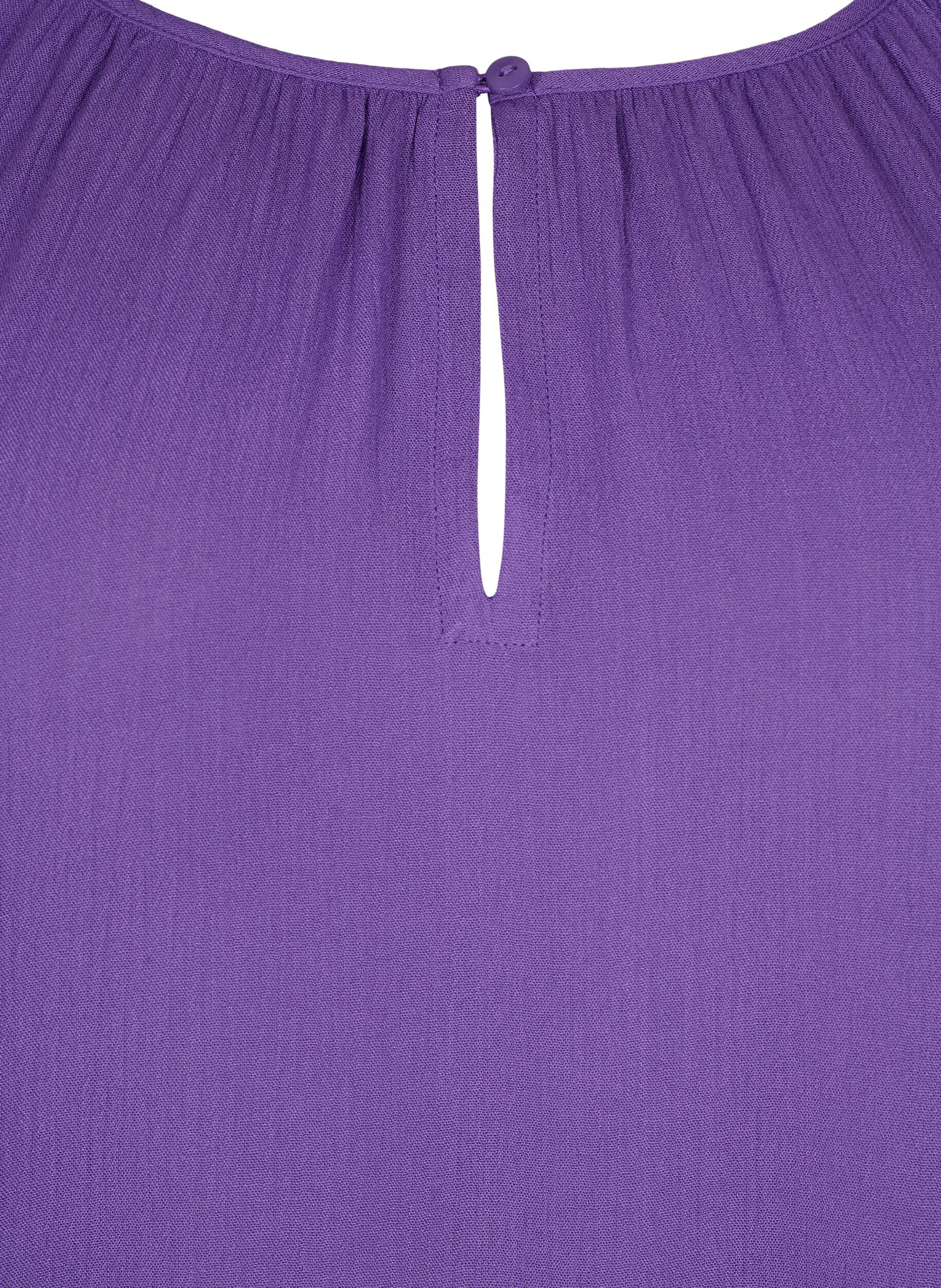 Zizzi Tunique en viscose &agrave; manches 3/4, Violet, Packshot image number 2