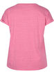 Meliertes T-Shirt aus Baumwolle, Fandango Pink Mél, Packshot image number 1