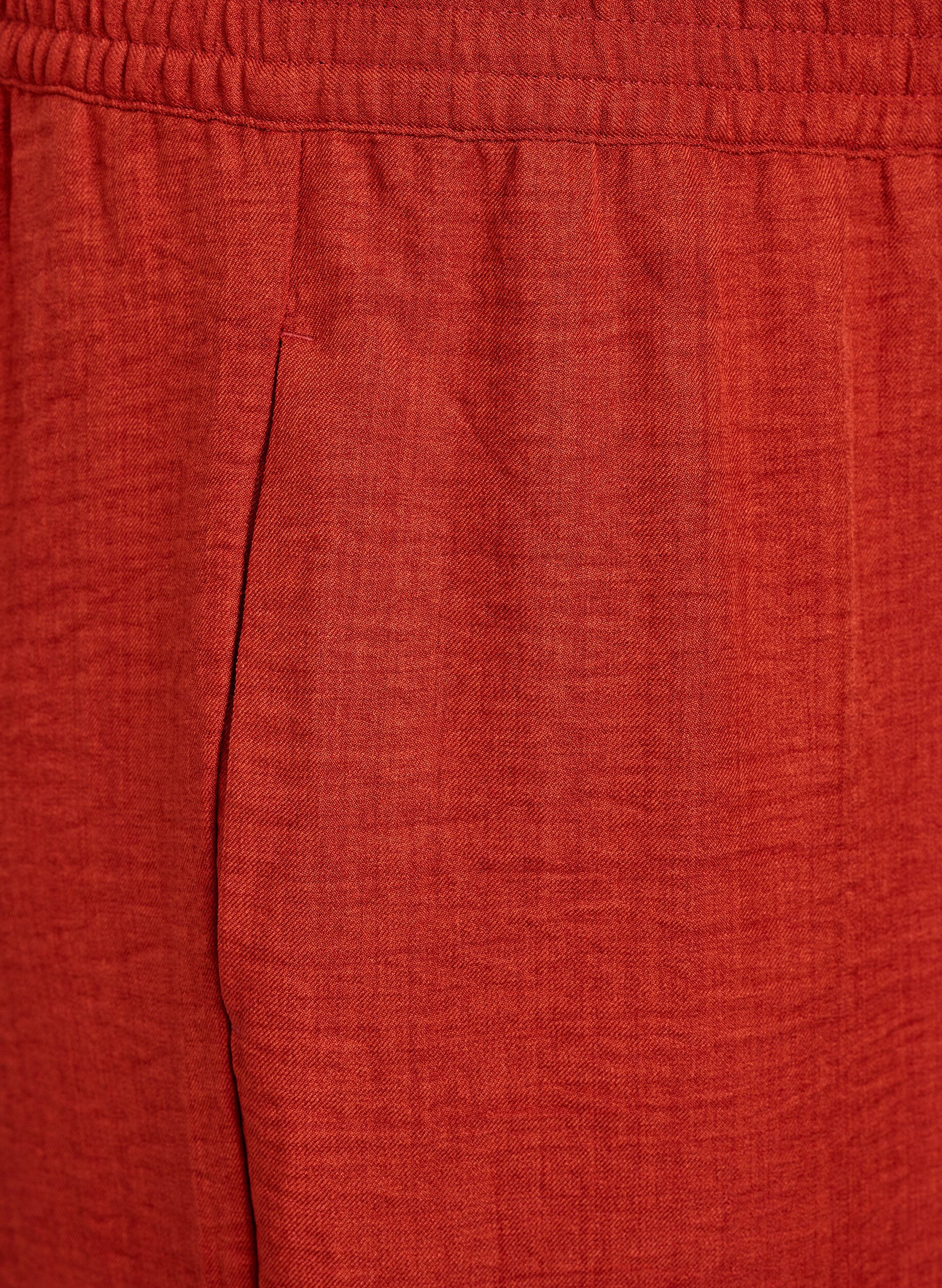 ZizziPantalon ample avec ceinture &eacute;lastique et poches, Rouge, Packshot image number 2