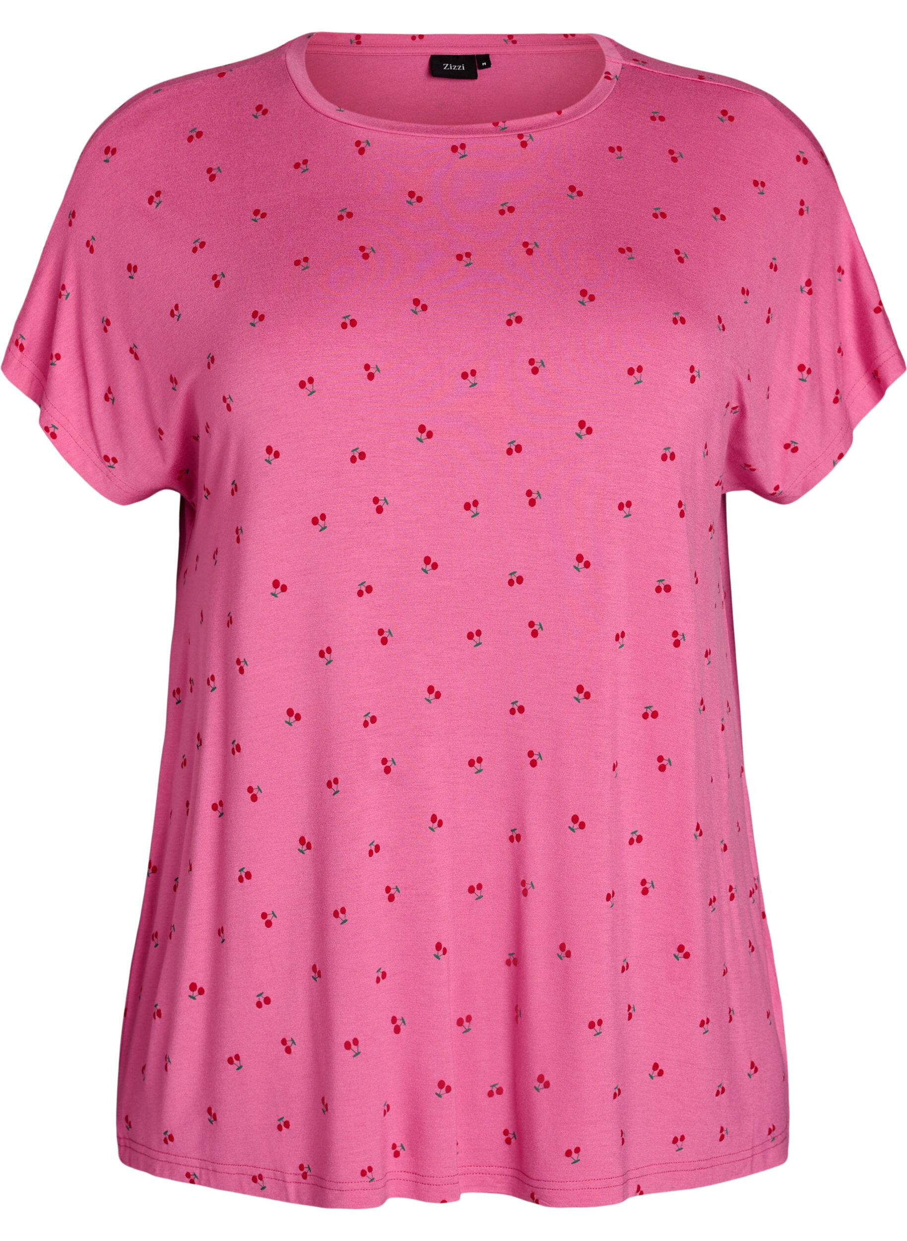 T-shirt de pyjama en viscose &agrave; imprim&eacute; int&eacute;gral
