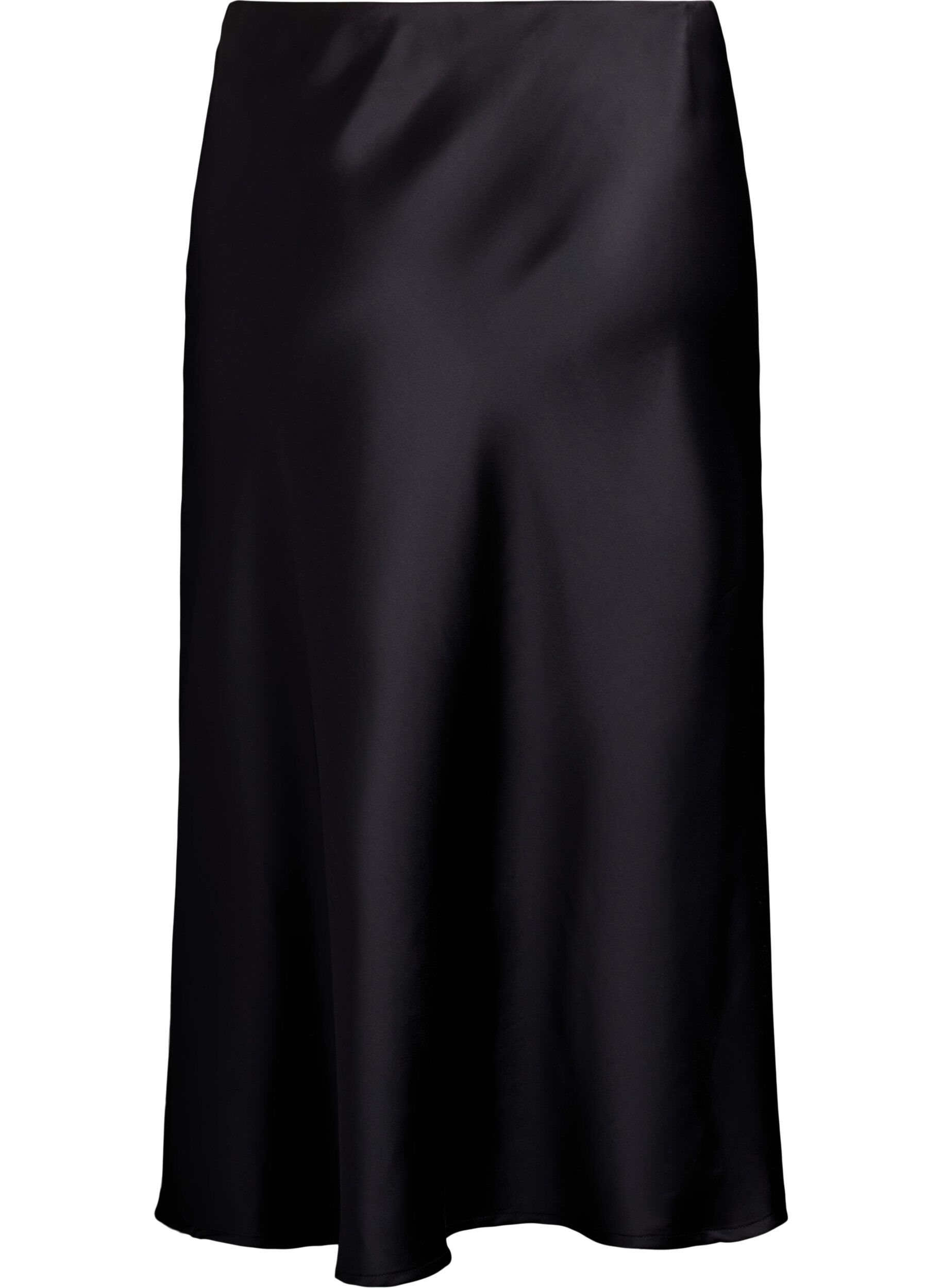 ZizziMidirock aus Satin, Schwarz, Packshot image number 1
