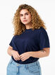 T-shirt basique en coton &agrave; col rond, Bleu, Model image number 0